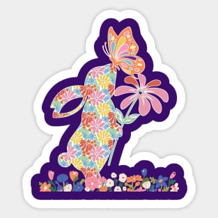 Abstract Bunny Sticker